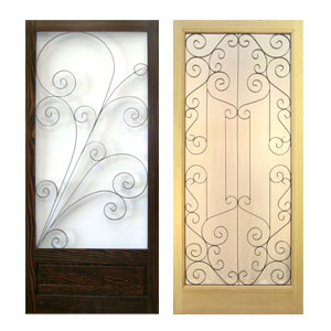 Wrought Iron Inserts for Screen Doors