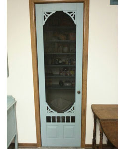 Model 362DF2 Wood Screen Door used as a pantry door. Victorian Wood Screen Door.