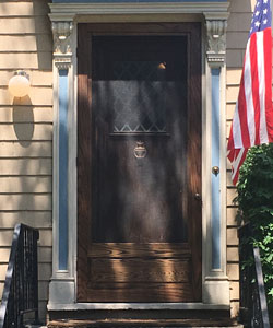 Model 3610 Wood Screen Door, In Oak Wood. Traditional Oak Screen Door.