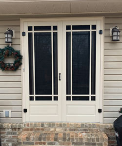 Model 3610-H Crafsman Mission Bungalow Style Wood Screen Doors. Double Screen Door Pair.
