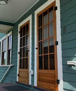 Vintage Oak Wood Screen Door