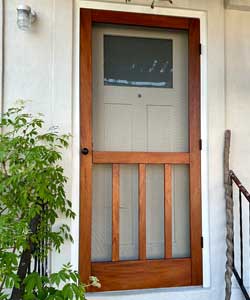 Traditional Mahogany Wood Screen Door