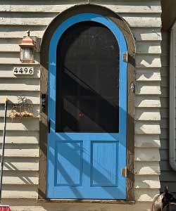 Arch Top Round Top Two Panel Wood Screen Door