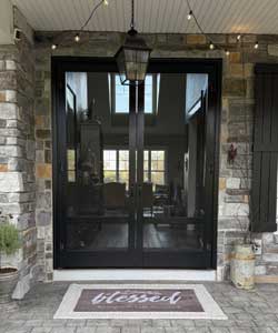 Pair of Screen Doors with Crossbar.